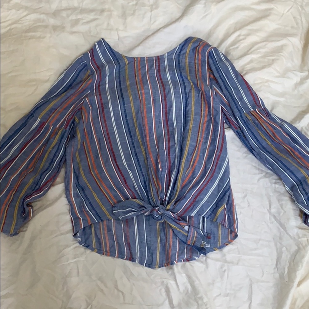 Tie front blouse